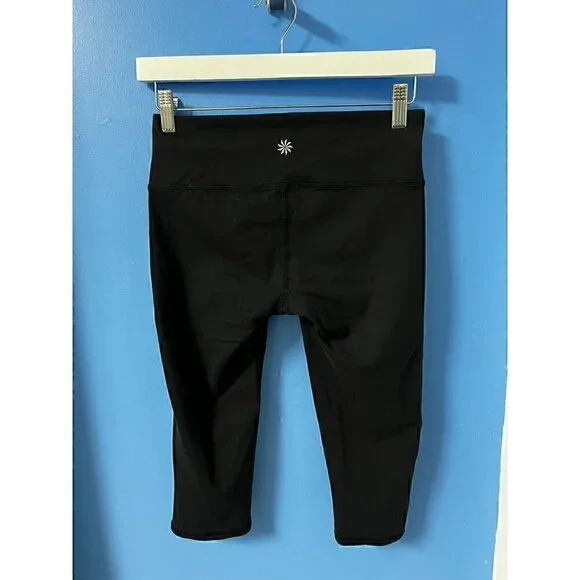 Women’s Athleta Chaturanga Leggings BLACK,921625-00, hiking, gym attire, XSMALL - Picture 3 of 6